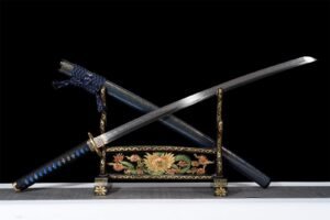 Blue Damascus Katana